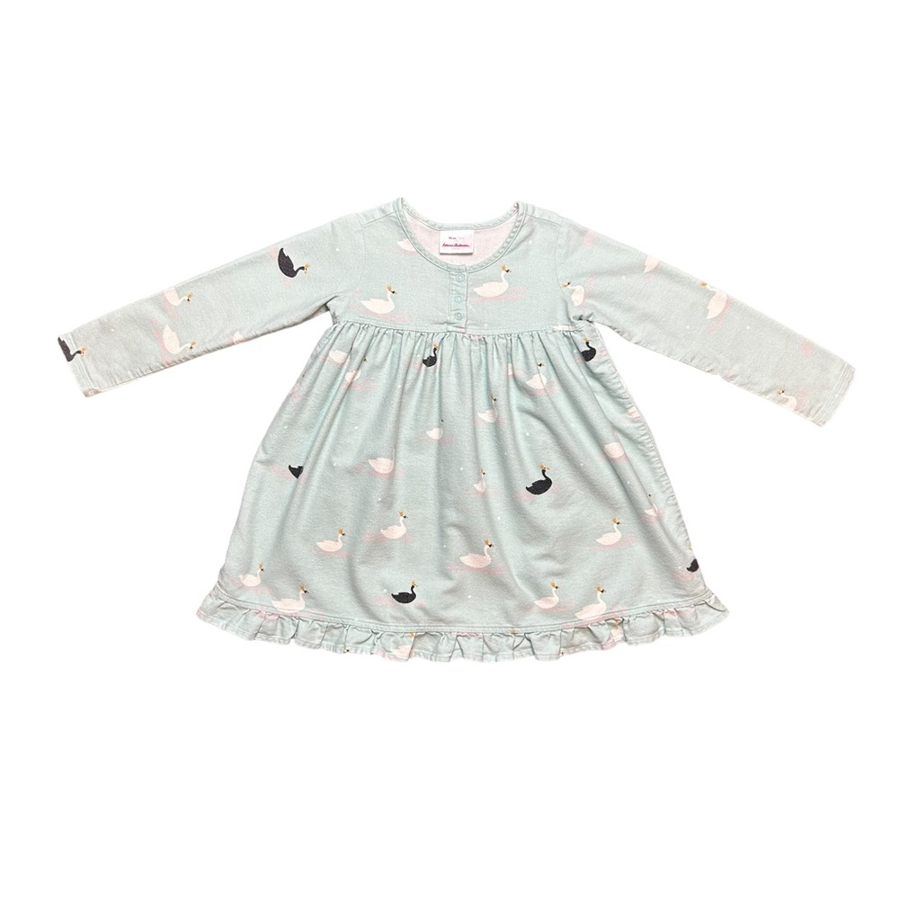 Hanna Andersson seven swans flannel nightgown dress size 90 CM (US 3)
